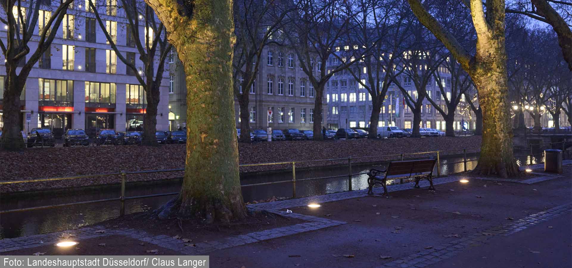 Beleuchtungskonzept mit 170 neuen Bodenstrahlern