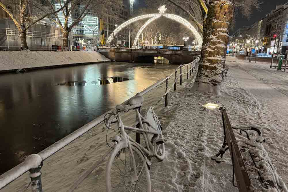 Königsallee im Schnee